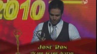 José Ron gana Mejor Actor Juvenil - Premios TvyNovelas 2010