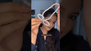 Meesho finds part-2 | Affordable accessories | pearl bow #shortsfeed #shortsvideo