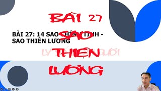 Bài 27. SAO THIÊN LƯƠNG