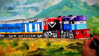 Rajasthan Humsafar Express with Ratlam Double Alco - Painting