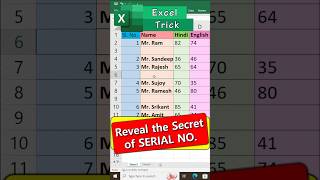 🔥Automatically insert serial number except blank cell in excel #shorts #ytshorts #excel