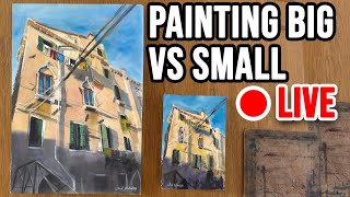 Painting BIG VS Small | LIVE! 🎨🔴