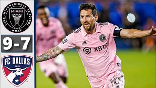 MESSI DOUBLE - Dallas vs Inter Miami 4-4 Penalty 3-5 - All Goals