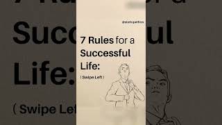 7 Rules For Successful Life 🔥 #motivation #success #life