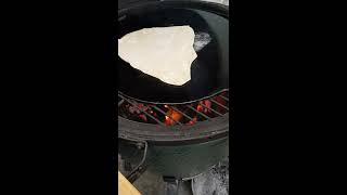 Making flat breads on the bbq