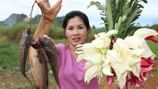 Awesome Cooking Fish Soup With Vegetable (agati) Recipe - Cook Fish Recipes - Village Food Factory