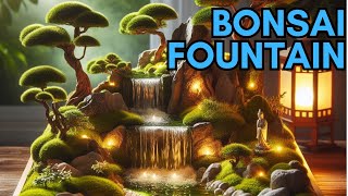 Tranquil Retreat: Creating a Beautiful Bonsai Waterfall at Home 🌿💦 #Shorts