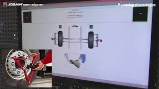 JOSAM cam aligner. Измерение углов наклона шкворней и углов поворота