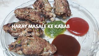 Haray bharay kabab|Haray Masaly ke kabab Recipe |By Unique Cook