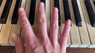 Finger brace exercise to practice being on the tips