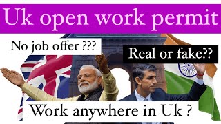 Uk open work permit🇬🇧 no restrictions on work? #uk #ukworkvisa