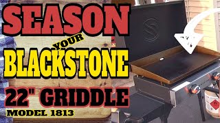 Seasoning my Blackstone 22 inch Griddle Model 1813 Stainless Steel