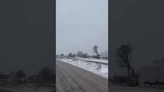 Edirne’nin Lalapaşa İlçesine Bağlı Kalkansöğüt Köyüne Kar Yağdı