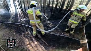 112/2022. Pożar lasu m. Leśniów Wielki [ALARMOWO] [Helmet Cam]