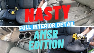 Deep Cleaning a FILTHY RAM TRUCK| Full Interior Car Detailing | ASMR EDITION