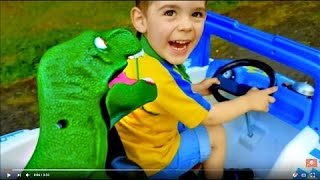 DINOSAUR ATTACK!! POLICE CAR/ Mission/ FUNNY Video For Kids/HD