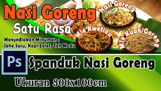 Cara Desain Banner Nasi Goreng, Mie ayam, Bakso, angkringan, di Photoshop cc