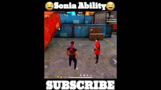 Sonia Character Ability 🔥 Free Fire New Character Sonia Ability Test 😂 #shorts #shortsfeed #Wff007