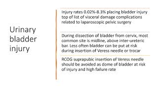 Urinarytract injury: TOG article, MRCOG part 2 revision