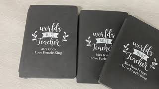 Printed Personalised Notebook with Engraved Pen - Product Snippet