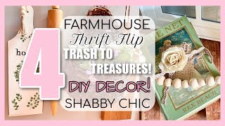 4 THRIFT FLIPS! TRASH TO TREASURE! EASY BUDGET DIY HOME DECOR!! Flippin' Friday ** Antique Farmhouse