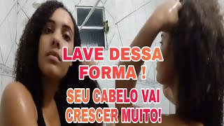 COMO FAZER O CABELO CRESCER MAIS RÁPIDO NA LAVAGEM / por Beatriz Marques