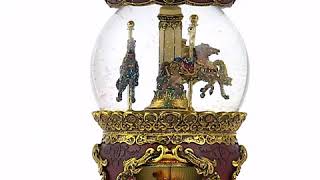 Gorgeous European style Carousel Music Snow Globe Antique style Merry-Go-Round Musical Water Globe