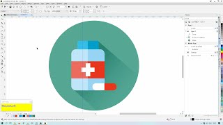 Corel Draw Tutorial - Create Medicine Flat Icon