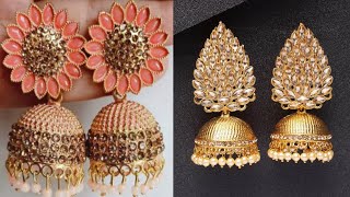 Latest Fancy And Stylish Gold Earrings Design Collections For Girls And Womens