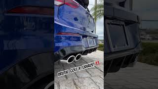 2024 VW Golf R exhaust revs sound menacing 🔥 #vw golf #golfr #exhaustsound #enginesound #carsounds