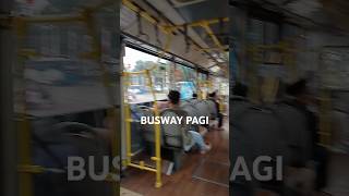 Naik busway pagi kosong penumpang @trans77jakarta70