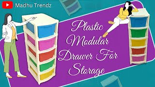 Modular plastic storage drawer Assemble | madhu Trendz