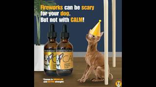 Your dog doesn’t have to stress with NYE fireworks any longer! 🎆 Try CALM today. #dog #dogs