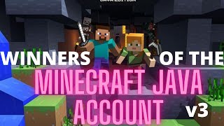 Winner of FREE Minecraft Java Account