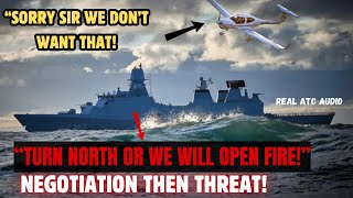 Naval ship threatens to shoot down Small plane! (Hilarious) #atc #aviation