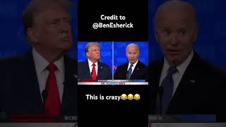 Credit to @BenEsherick 😂😂😂AI is crazy!!!#trump #2024 #biden #maga #president #educated #debate