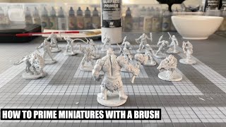 How to prime miniatures with a brush