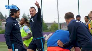 Une séance d'entrainement du rugby adapté