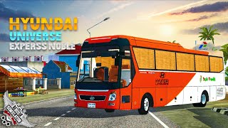 Bussid || Hyundai Universe Experss Noble bus Mod - Review + Link || Bus Simulator Indonesia