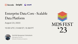 Enterprise data core scalable data platform ft. Karthik Venkatesh