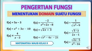 FUNGSI (1): MENENTUKAN DOMAIN SUATU FUNGSI