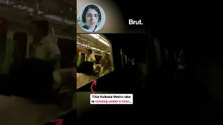 INDIA'S first underwater train REACTION!! #india #reaction #train #metrorail #kolkata #howrah #viral