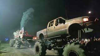 Mega trucks vs tug pad ,al Benesock'y filthy redneck country club