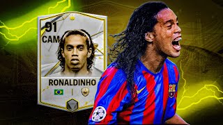 REVIEW DE RONALDINHO ÍCONO GRL 91🤩// REGRESA LA ELASTICA... FC MOBILE 24🔥