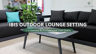 Ibis Aluminium Outdoor Loveseat with Armchairs | Living Culture