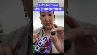 Trying the viral Japanese peelable grape gummies 🍇#shorts #gummies #japanesecandy