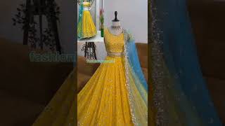 designer partywear Lehenga with mirror work #fashion #shortvedio #lehengacholi #2023fashion