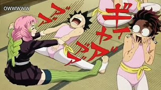 MITSURI TANJIRO TRAINING. OBANAI VS TANJIRO TRAINING. #demonslayer#kimetsunoyiaba#season4episde4