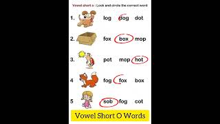 Worksheet of short cvc sound :circle short cvc sound word #english #vocabulary