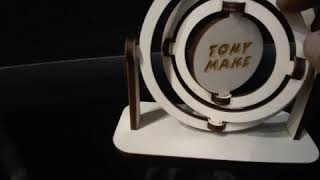 Wooden Lasercut gyroscope - giroscopio taglio laser legno